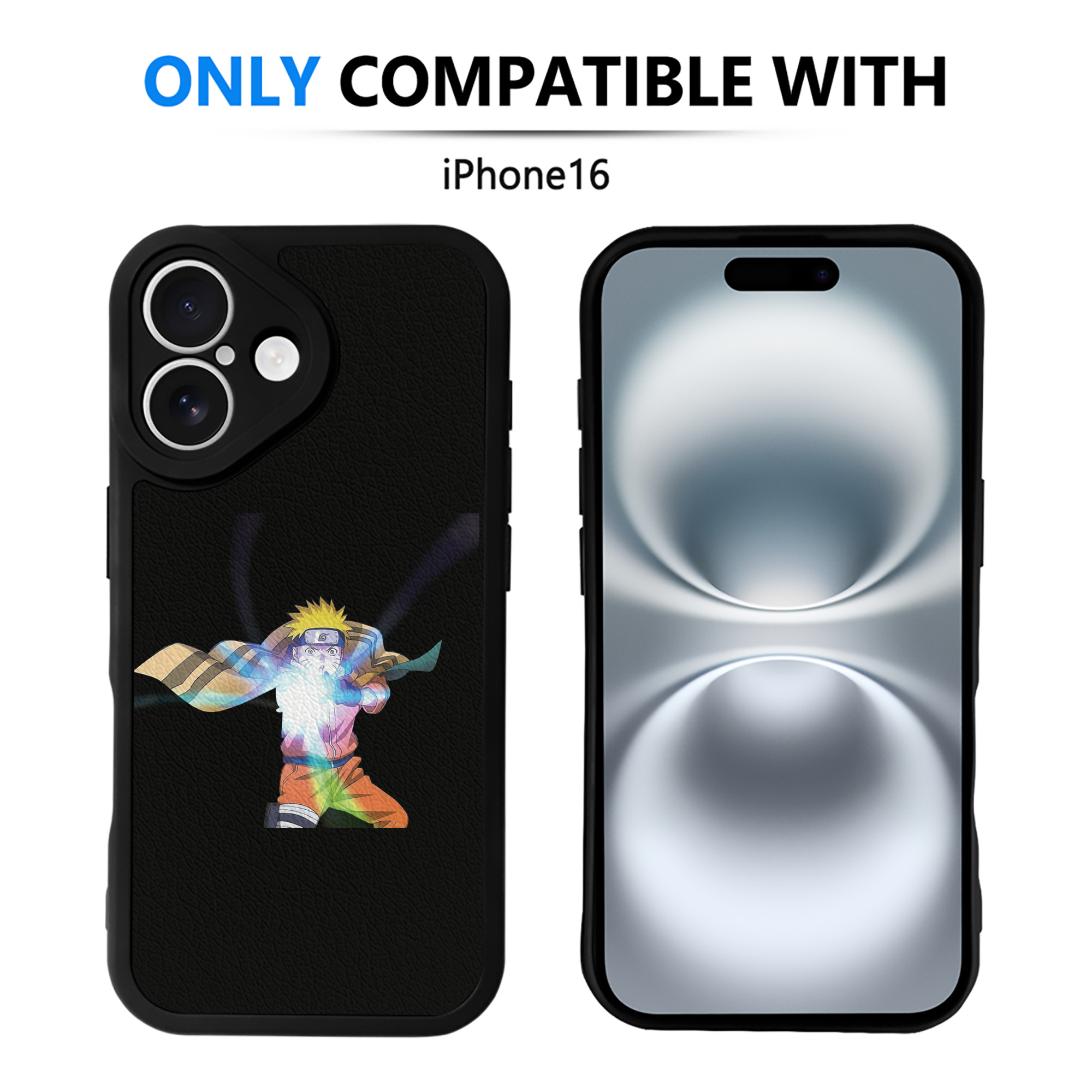 （画像用） NARUTO -ナルト- うずまき ナルト Uzumaki Naruto 【iPhone 16シリーズ対応】シリコンスマホケース（レザー調） 材質：シリコン